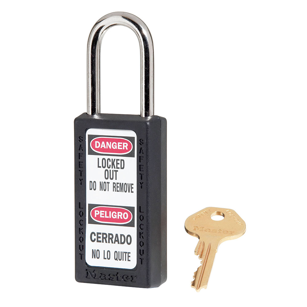 MASTER LOCK Black Body Xenoy Keyed Alike #10F022 Safety Padlock