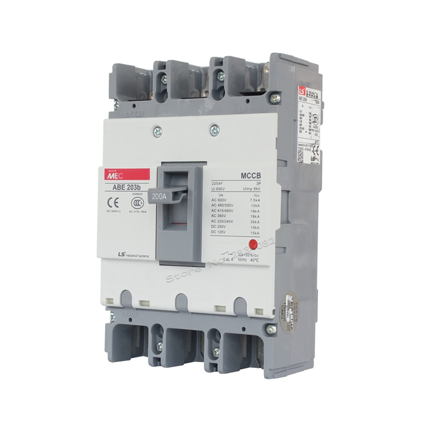 600V 3-Pole 100A Circuit Breaker