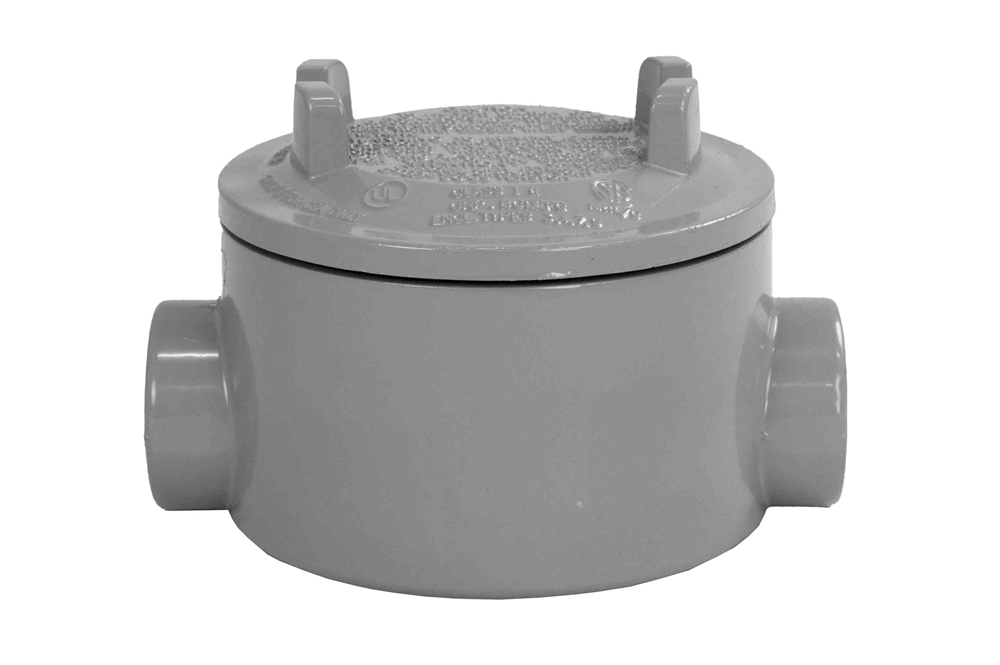 High-durability conduit outlet box with GUAX 1/2-inch NPT threading