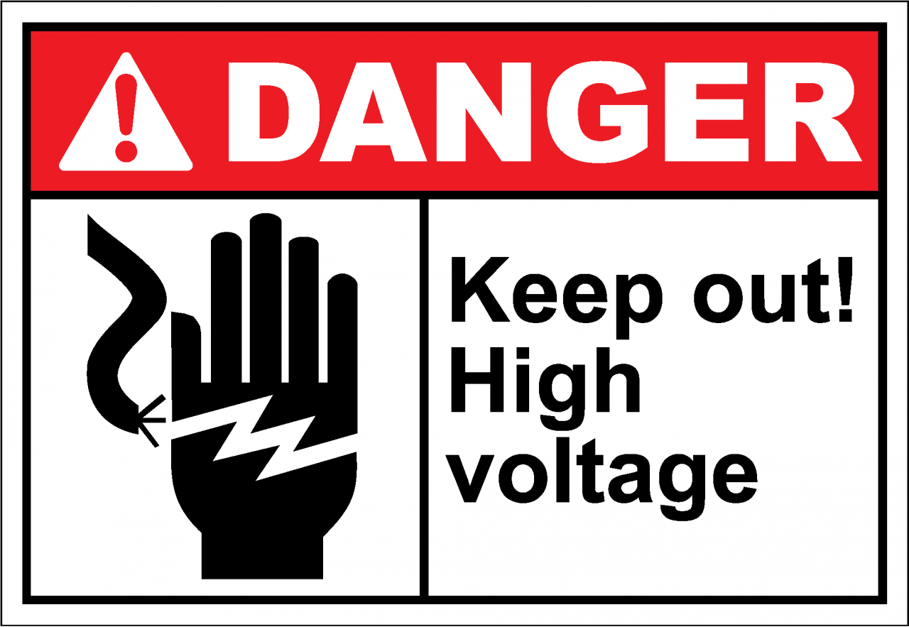 High Voltage Admittance Warning Sign