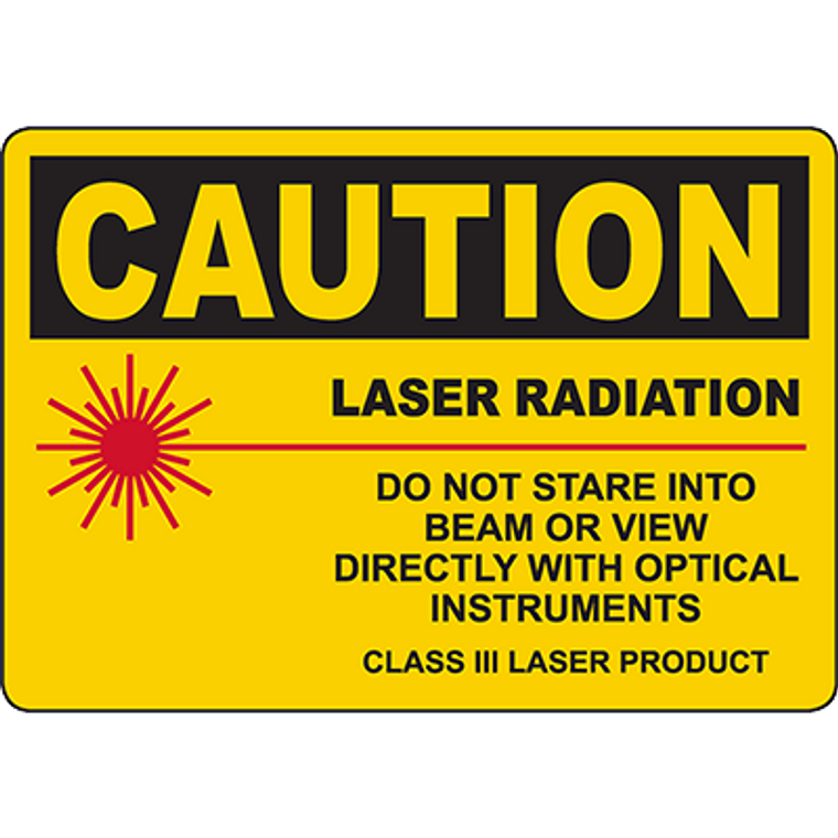 Caution Laser Radiation Warning Sign