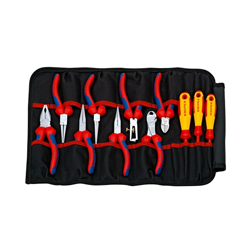 11 Pieces Pliers/Strippers/Screwdrivers Tool Roll