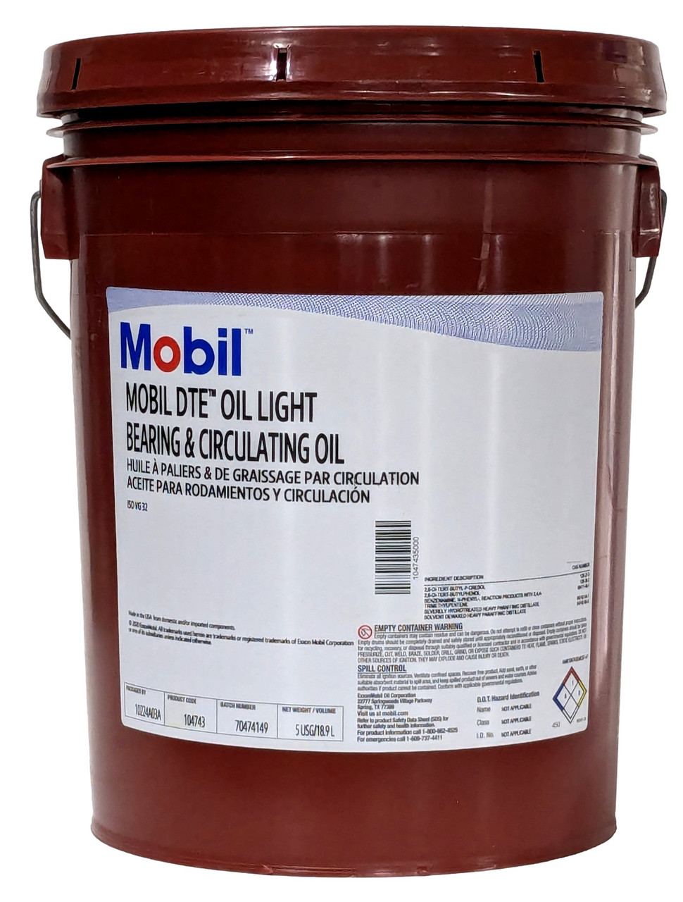 5G Pail Mobil DTE Light Oil