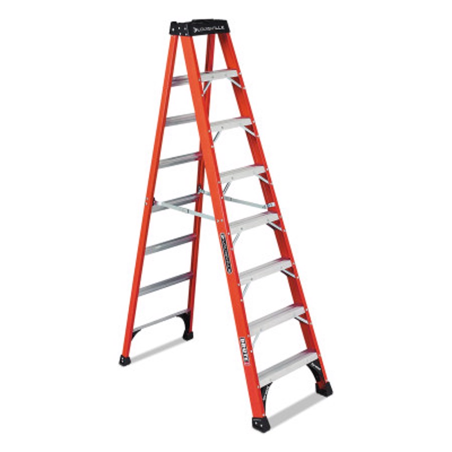 7-Step Fiberglass Louisville BRUTE Step Ladder FS1408HD