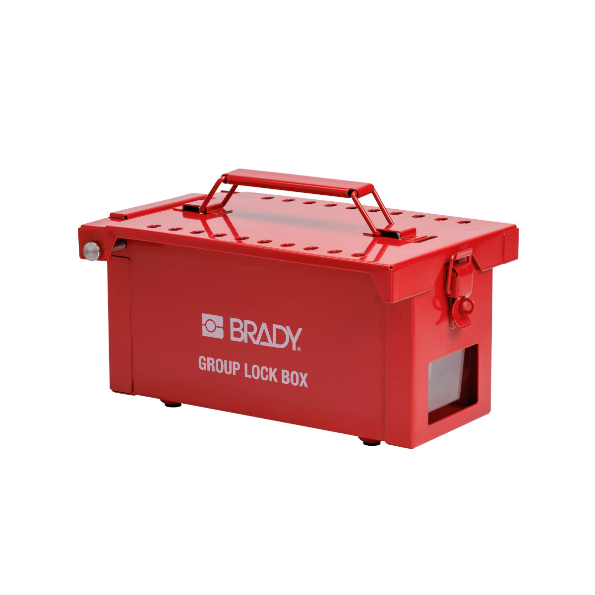 BRADY Red Heavy Steel Portable Group Lock Box