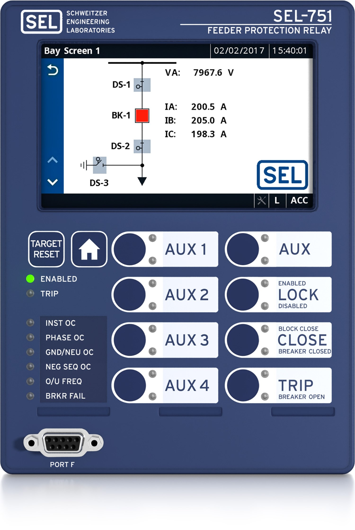 Outgoing Plant Load SEL-751 Relay