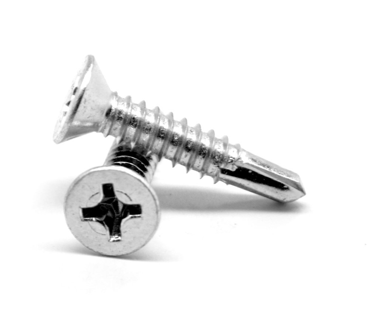 Stainless steel self-drilling screws with a #12-14 size
