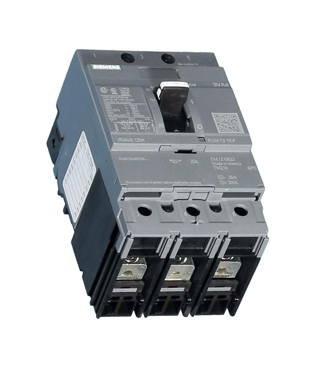 600V 3-Pole 100A Circuit Breaker
