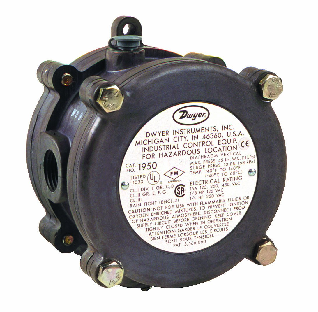 Explosion-Proof Pressure Differential Switch 0.07-0.15 Inch H2O