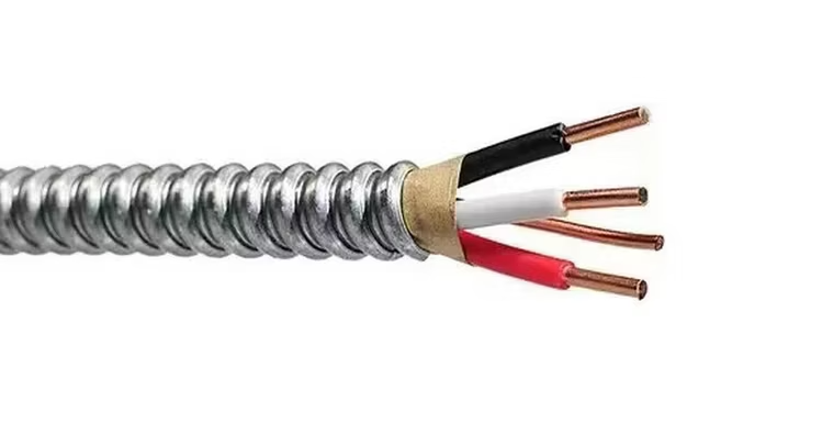 Interlocked aluminum armor MC cable
