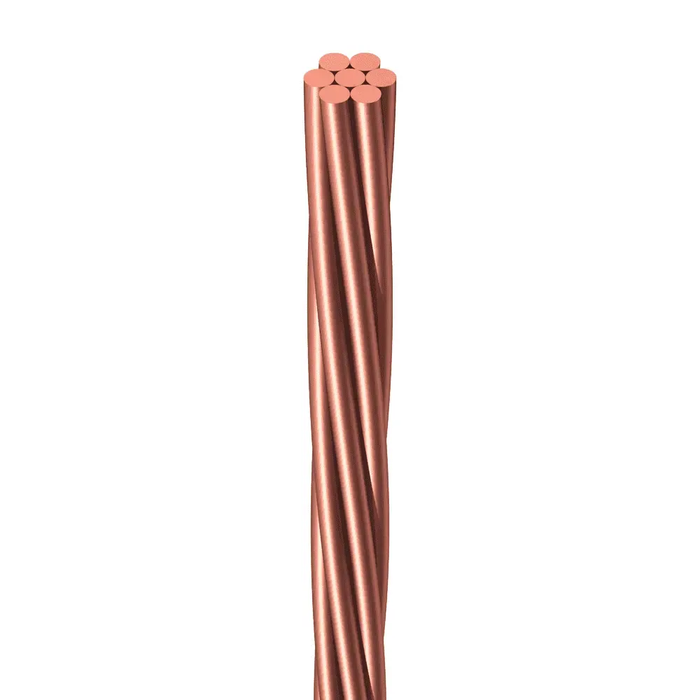 2 AWG solid copper wire