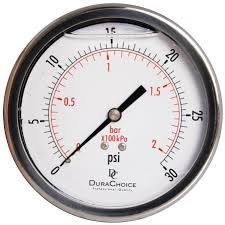 4.5 Inch Pressure Gauge 0-30 PSID