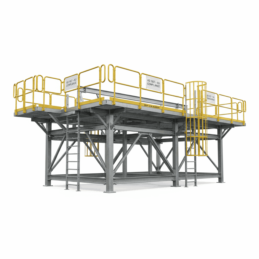 Roof Skid Assembly with Walkways (AS1657 Compliant)