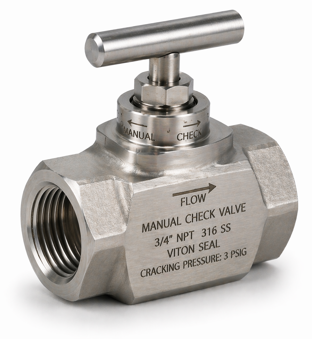 3/4-inch Female NPT Manual Check Valve