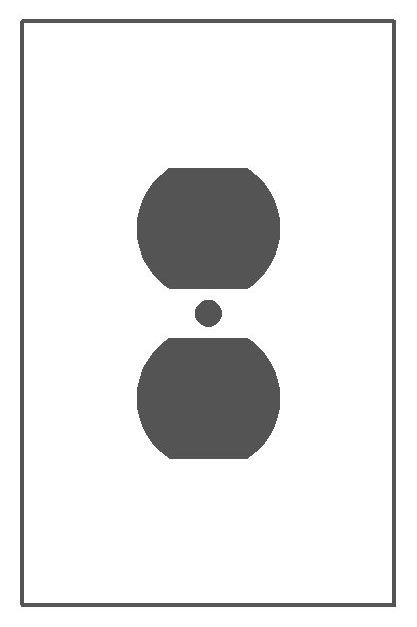 Jumbo Receptacle Wallplate Mulberry Receptacle Wallplate