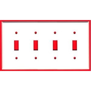 Mulberry Standard Wallplate 4 Gangs