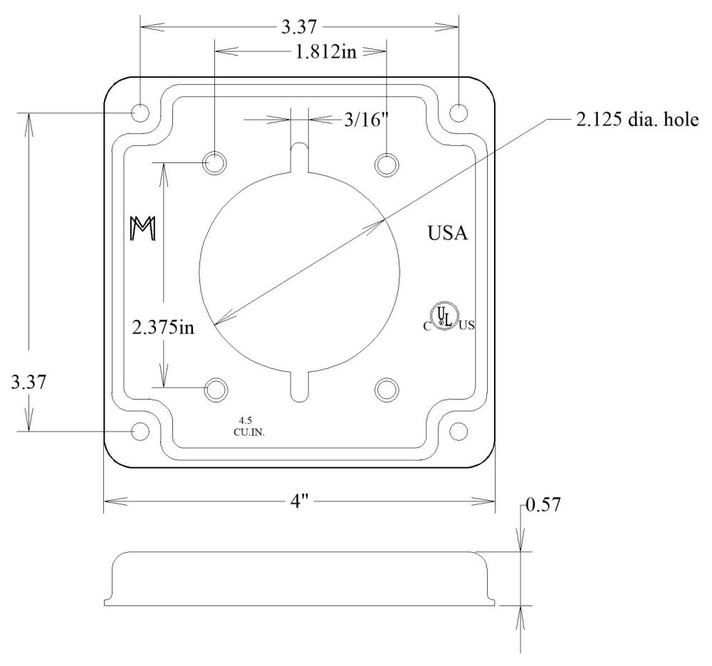 Raised Square Box Cover Mulberry Square Box 422