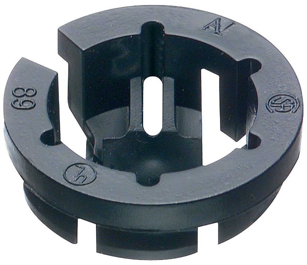 Round Cable Connector Arlington Black Button