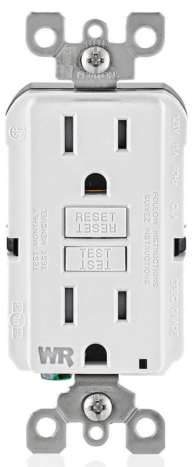 Slim Tamperweather Resistant Receptacle Leviton Gfci Receptacle