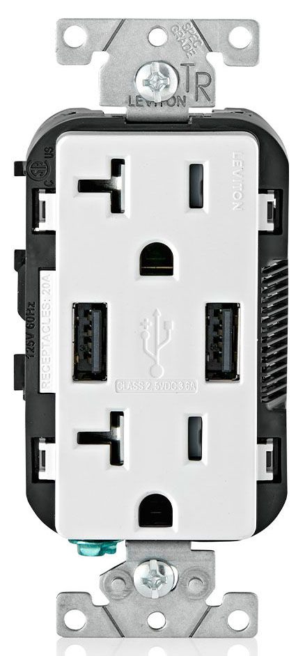 Grounding Usb Charger Receptacle