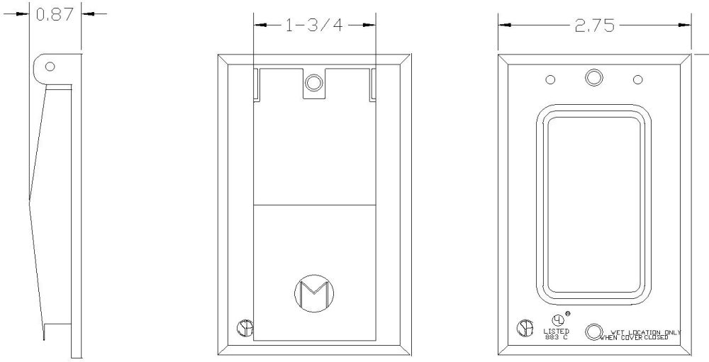 Self-Closing Weatherproof Electric Box Cover