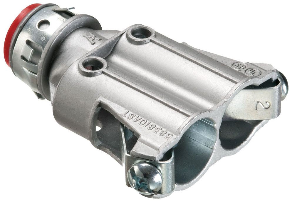 Duplex Straight Cable Connector With Insulated Throat Arlington Snap2It Cable