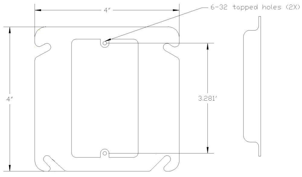 1Device Raised Square Box Cover Mulberry Square Box 230