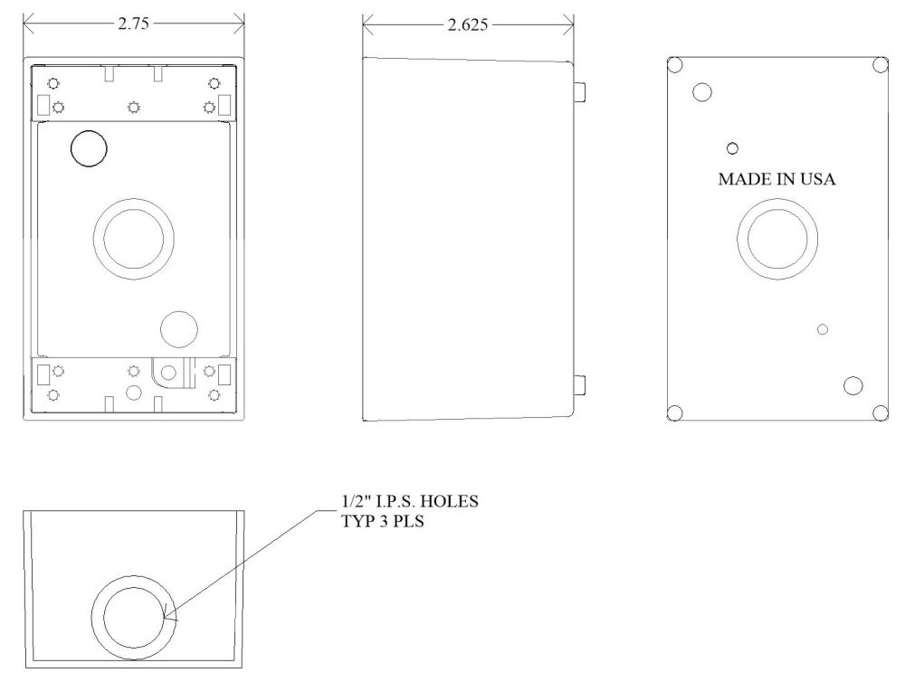 Deep Weatherproof Box Height 4.5 Inch