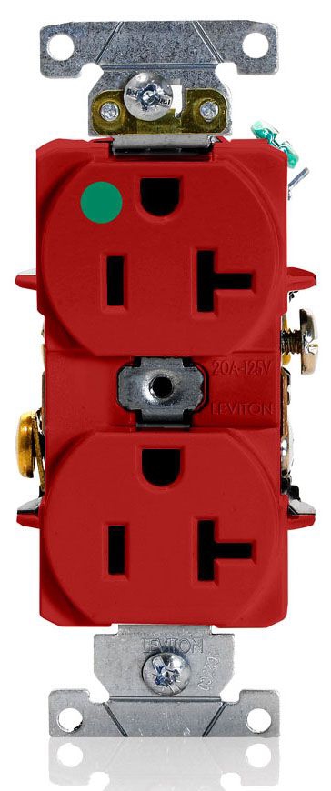 Heavy Duty Duplex Receptacle Leviton Straight Blade