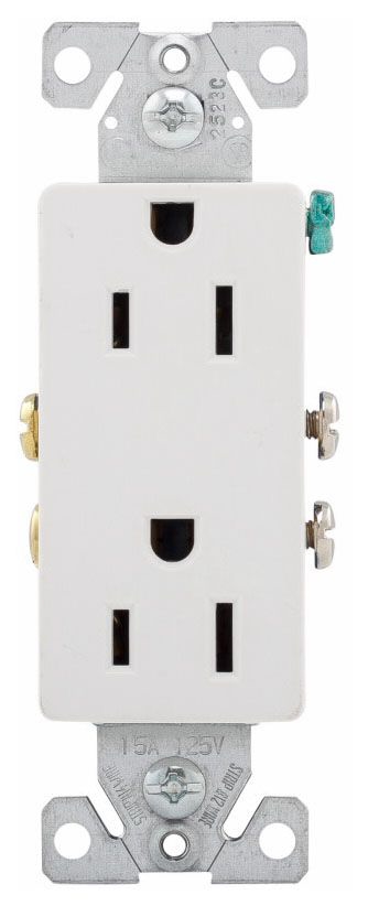 Decorator Straight Blade Duplex Receptacle