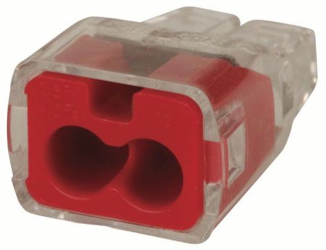 Pushin Wire Connector Nylonpolycarbonate Material Red