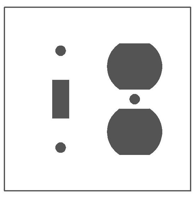 Standard Combination Wallplate Mulberry Combination Wallplate