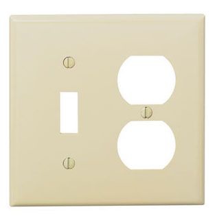 Combination Wallplate 2Gang 1Toggle 1Duplex