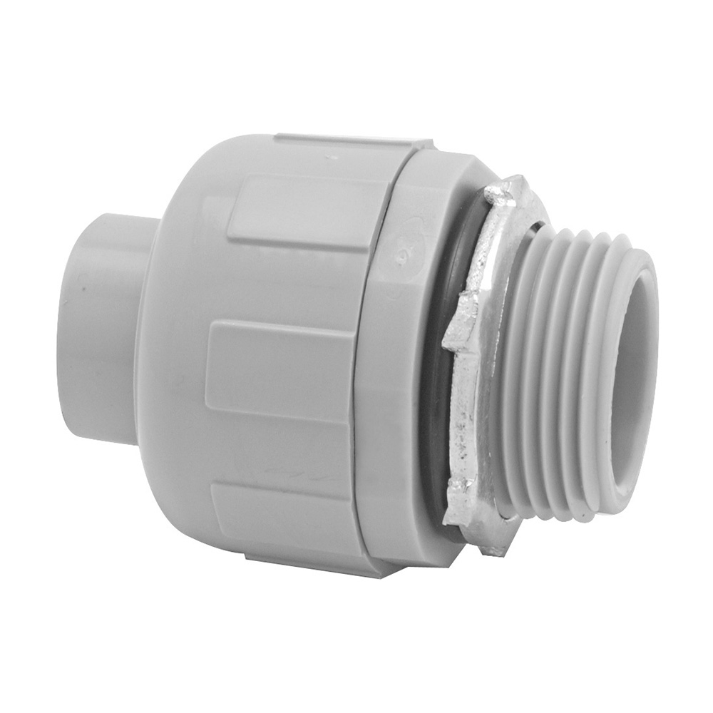 Liquid Tight Connector Straight Gray Nylon