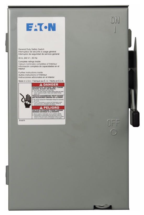 Dg321Urb Dg Series Non-Fusible Safety Switch
