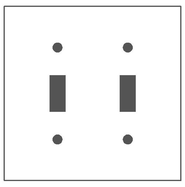 Mulberry Standard Wallplate 2 Gangs