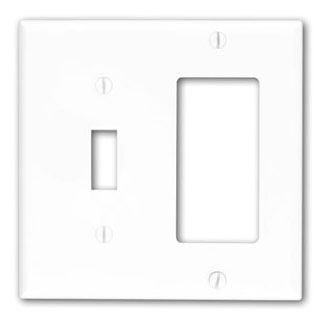 Combination Wallplate 2Gang 1Toggle 1Decoragfci