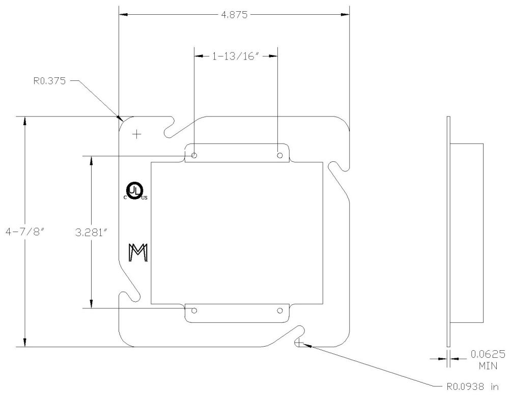 Box Cover 41116 Square Tile
