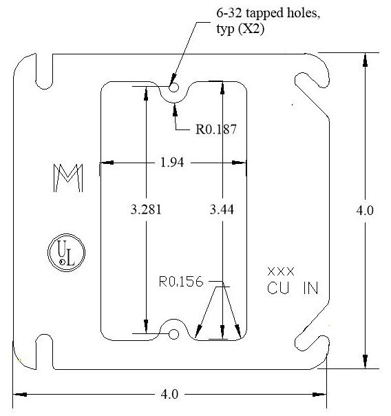 1-Device Raised Tile Box Cover