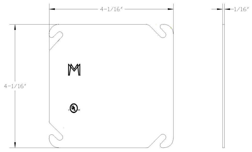 Flat Square Box Cover Mulberry Square Box