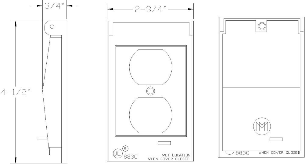 Self Closing Weatherproof Electric Box Cover