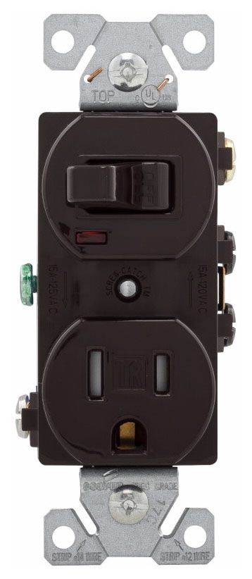 Duplex Straight Blade Tamper-Resistant Toggle Switch