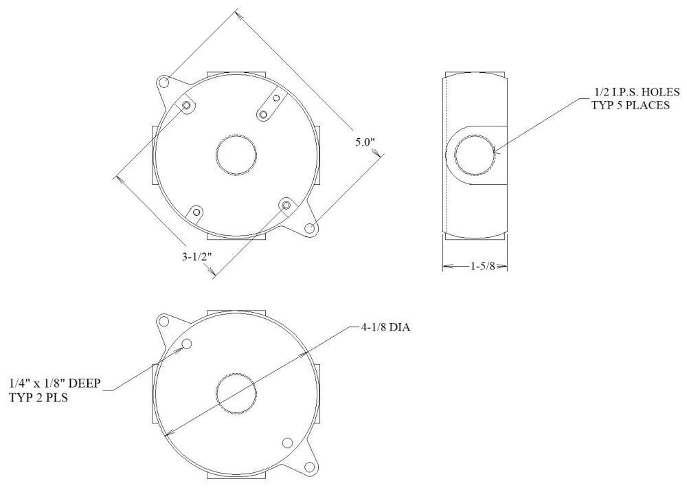 Weatherproof Round Box Diameter 4 Inch