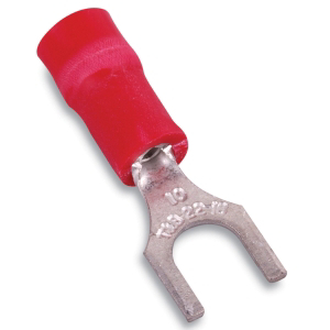 Insulated Fork Terminal Red Color 22 AWG MIN