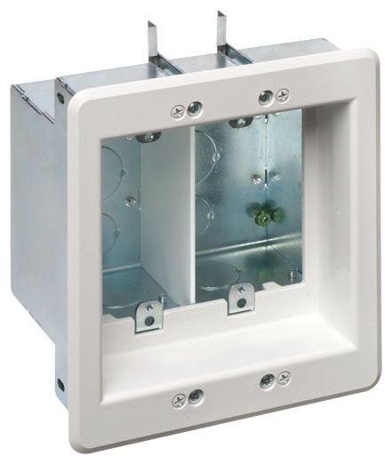 Tv Box With White Nonmetallic Trim Plate