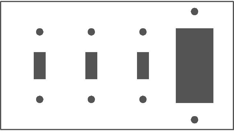 Standard Combination Wallplate Mulberry Combination Wallplate