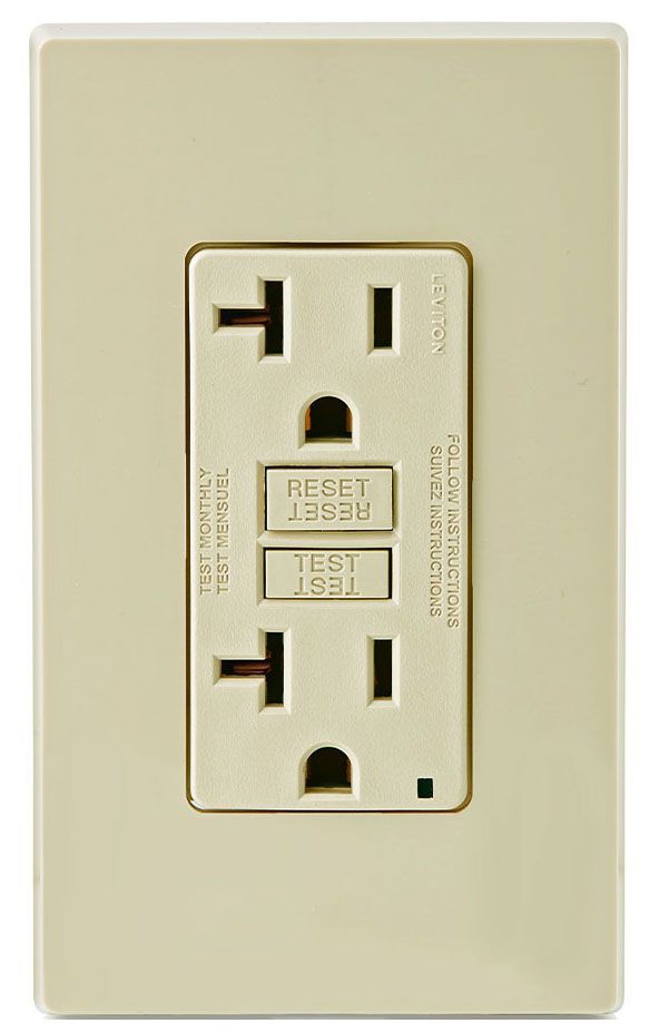 Feed Through Monochromatic Receptacle Leviton Smartlockpro Slim