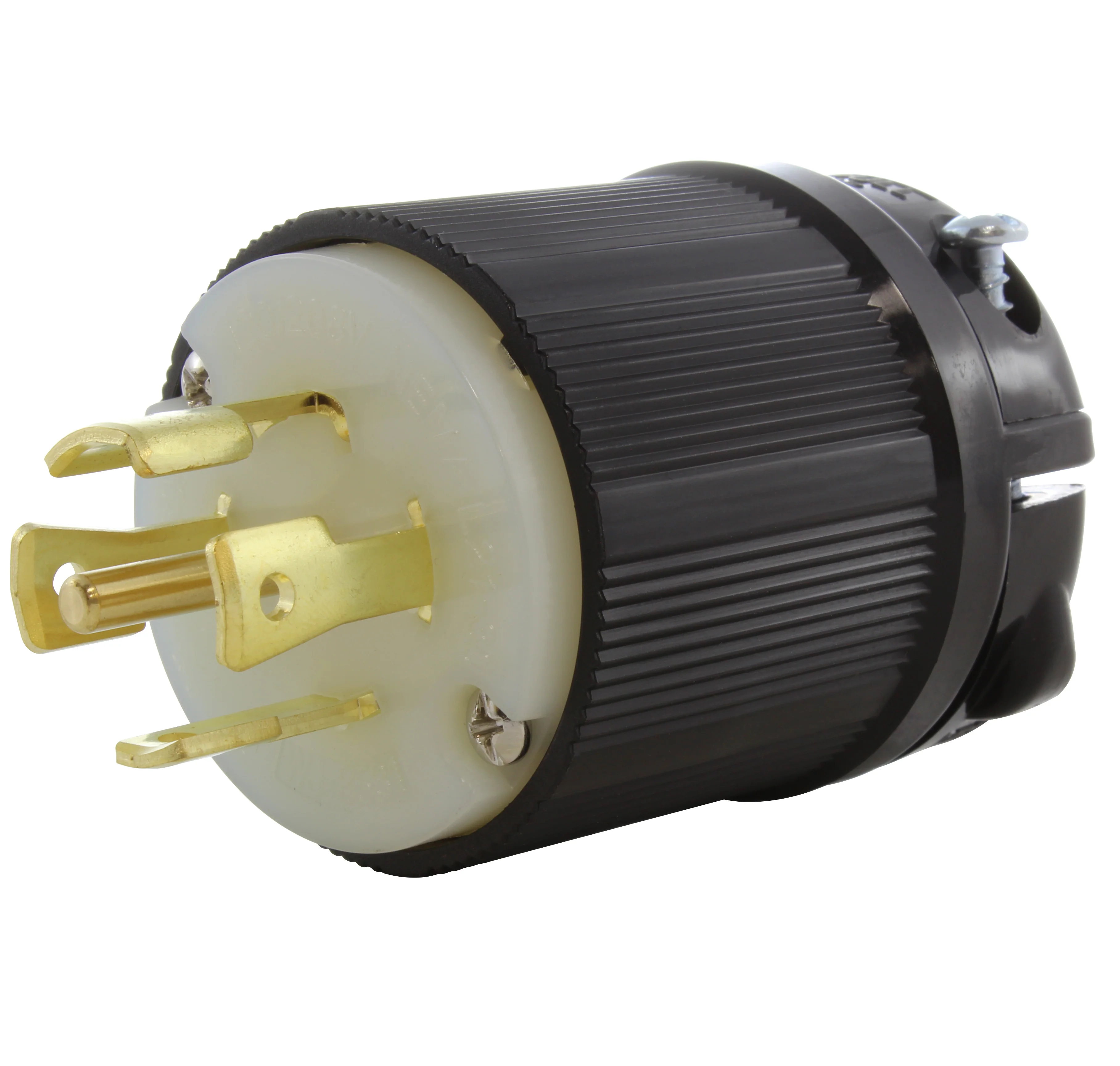 2621 1-Phase Black & White locking plug
